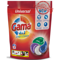 Капсули для прання білизни Gama 4в1 для всіх типів тканин, 18 шт